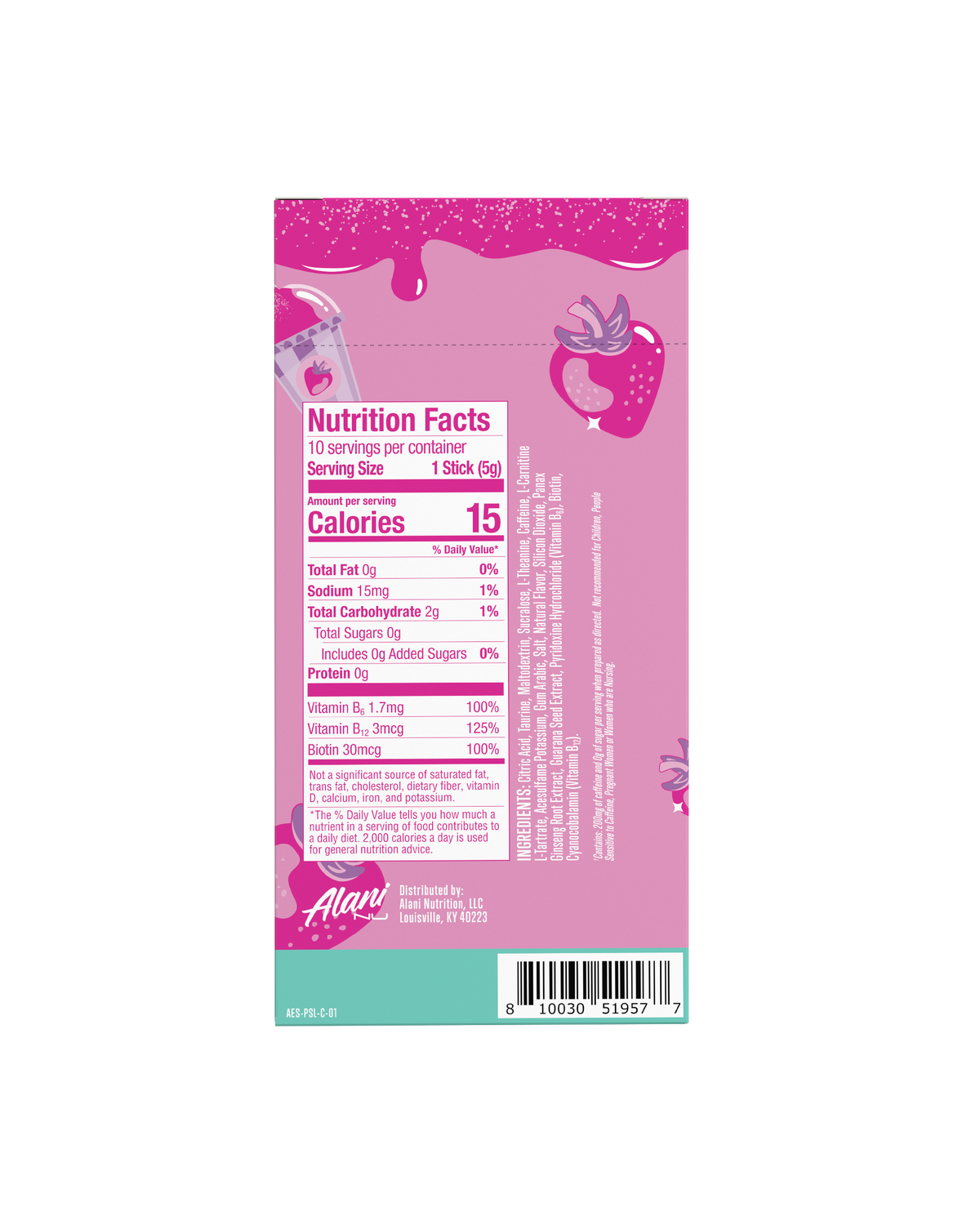 Alani Nu Energy Sticks - Pink Slush / 10 pack