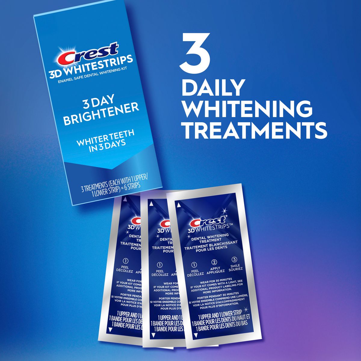 Crest 3DWhitening Strips - 3 Treatments