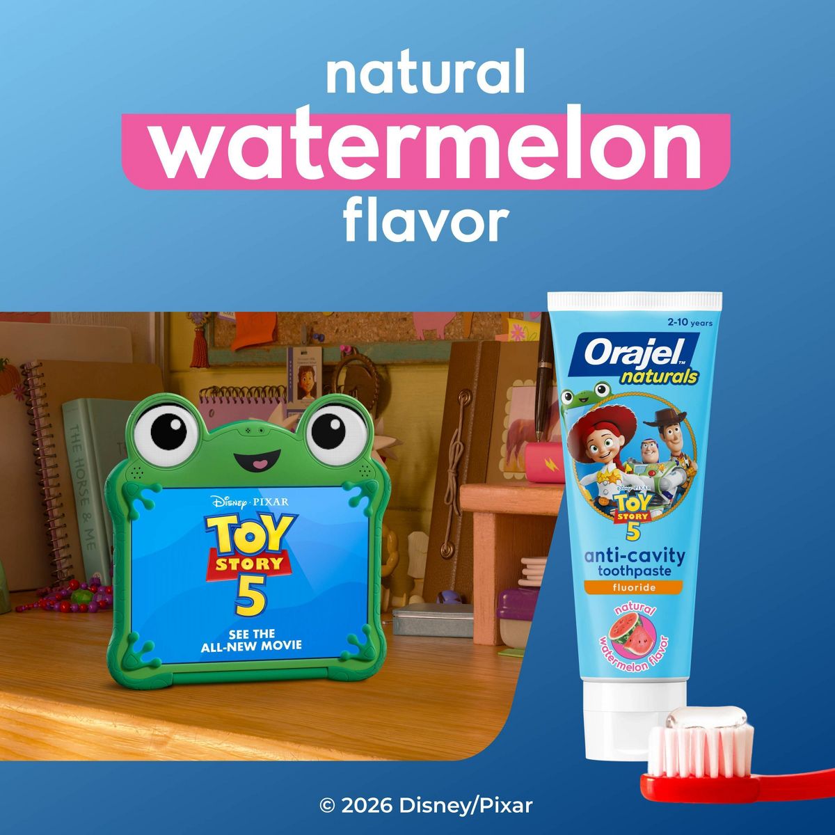 Orajel Naturals Kids Toothpaste Toy Story - Natural Watermelon