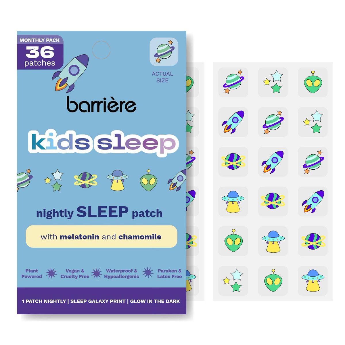 Barriere Kids' Sleep Melatonin Galaxy Patches - 36ct