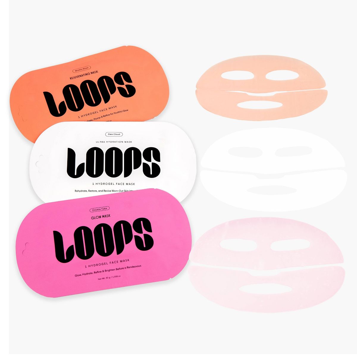 LOOPS 3 Assorted Face Masks