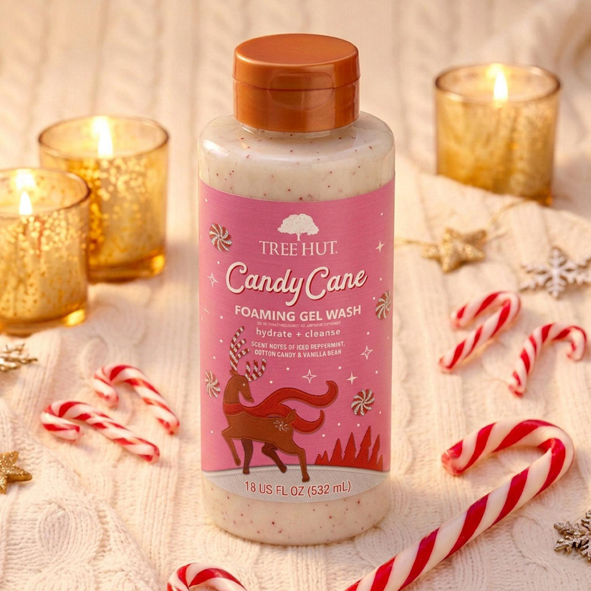 Tree Hut Foaming Gel Wash - Candy Cane