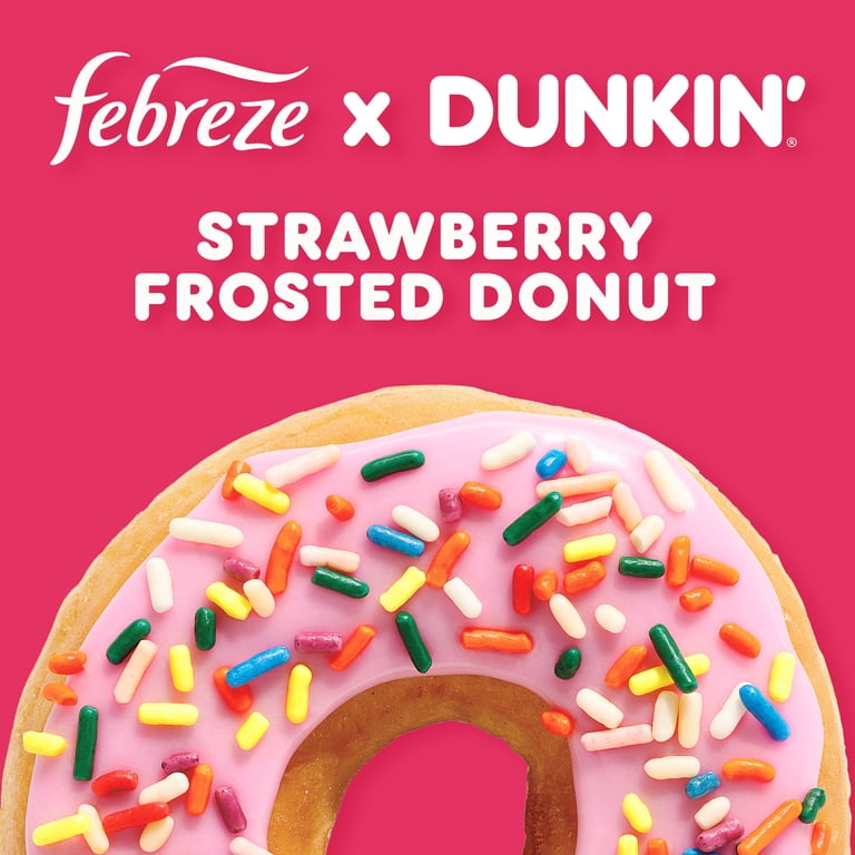 Febreze X Dunkin Car Air Freshener - Strawberry Frosted Donut
