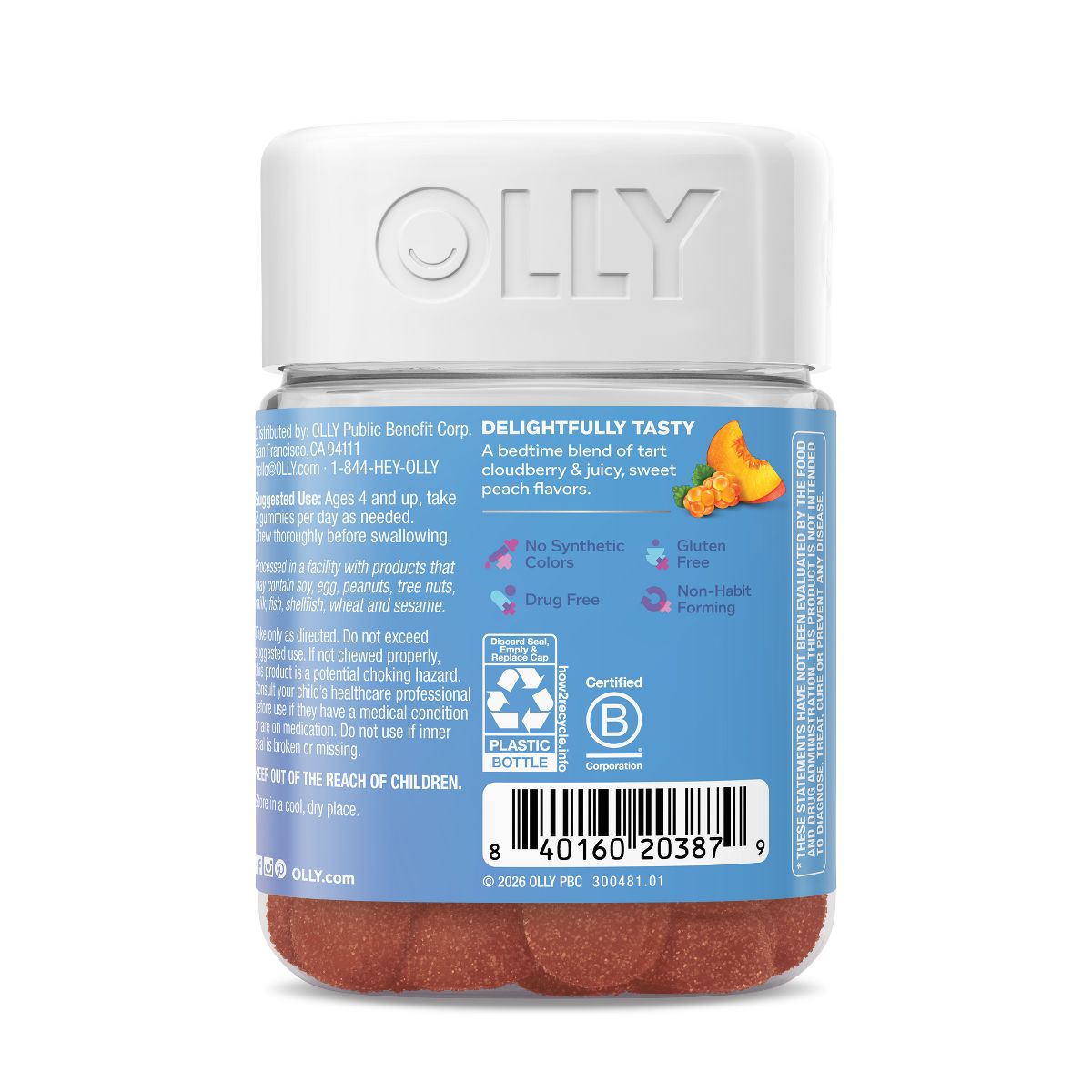 OLLY Kids' Sleep Melatonin Free Multivitamin Gummies - 50ct