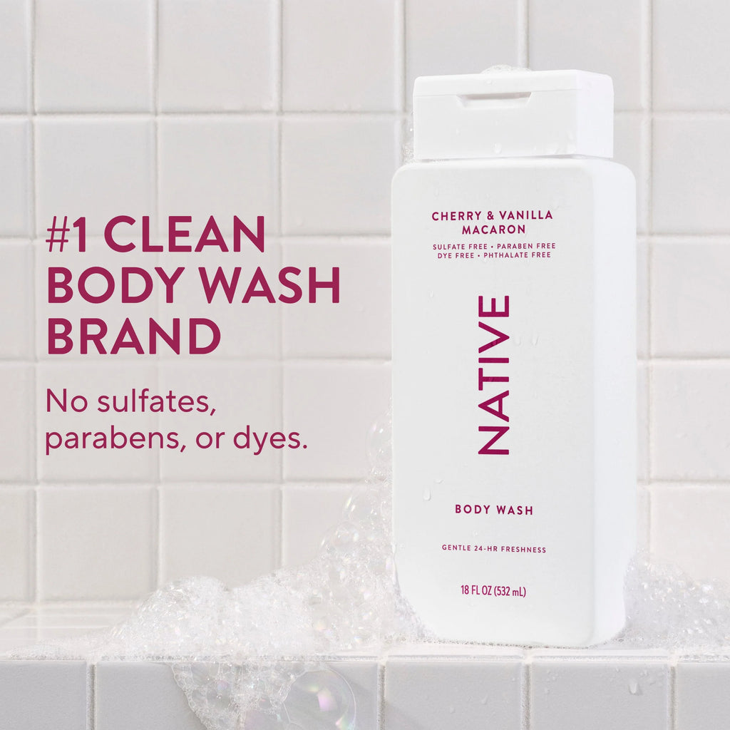 Native Body Wash - Cherry & Vanilla Macaron