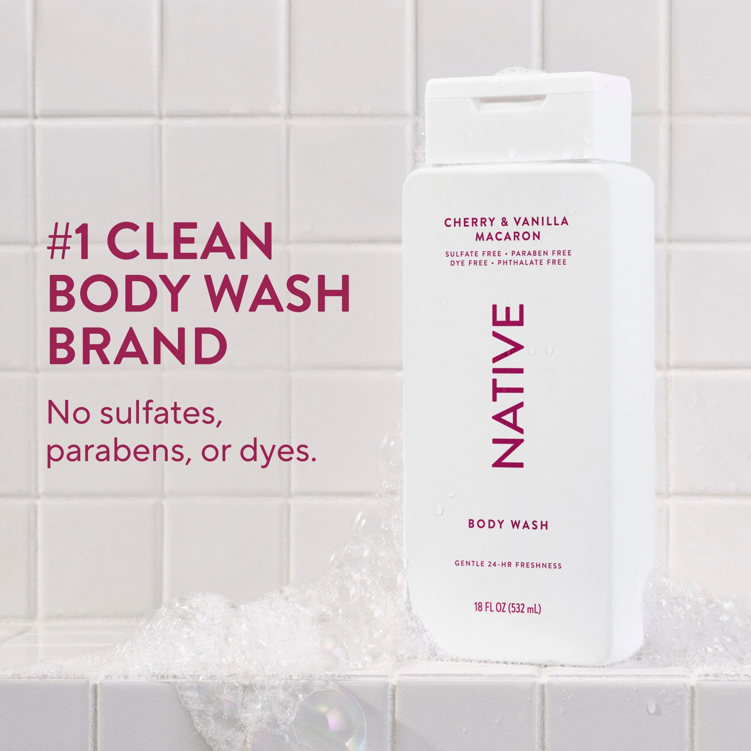 Native Body Wash - Cherry & Vanilla Macaron