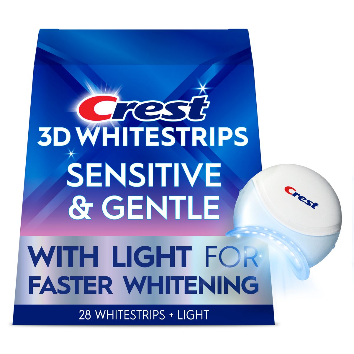 Crest 3DWhitening Strips + LED Light - 14 Treatments