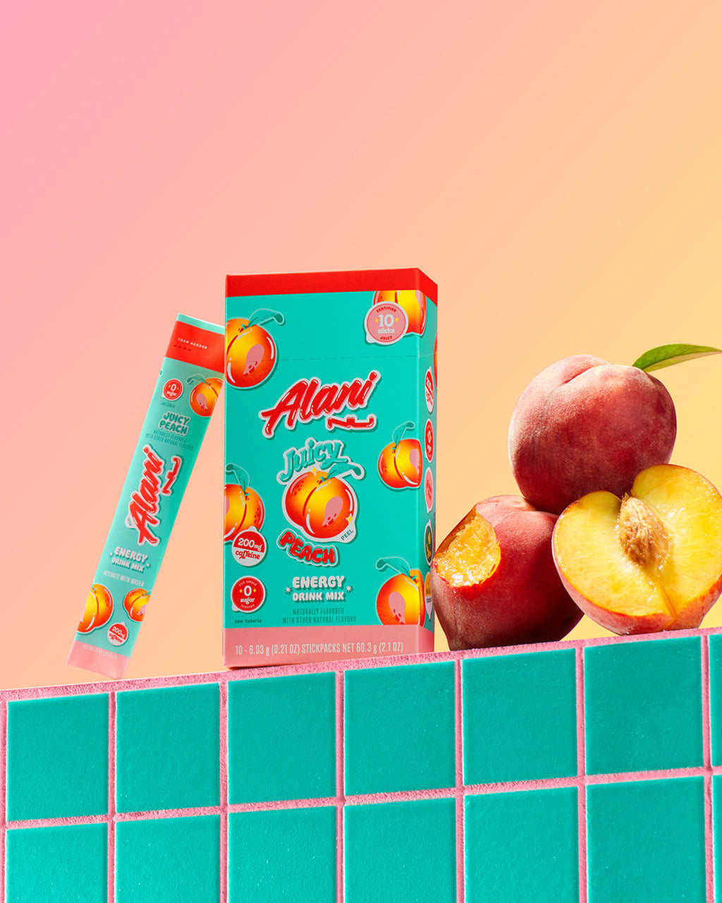 Alani Nu Energy Sticks - Juicy Peach / 10 pack