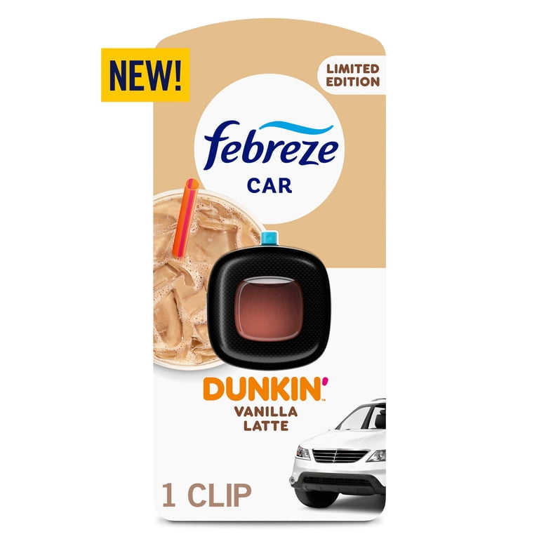 Febreze X Dunkin Car Air Freshener - Vanilla Latte
