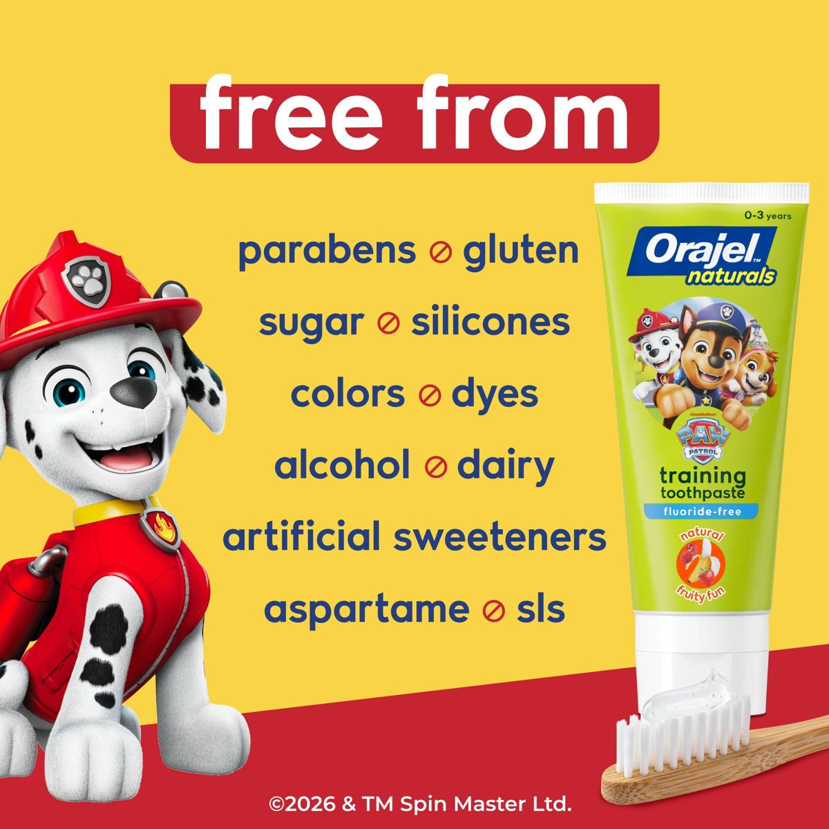 Orajel Naturals Kids Toothpaste Paw Patrol - Fruity Fun