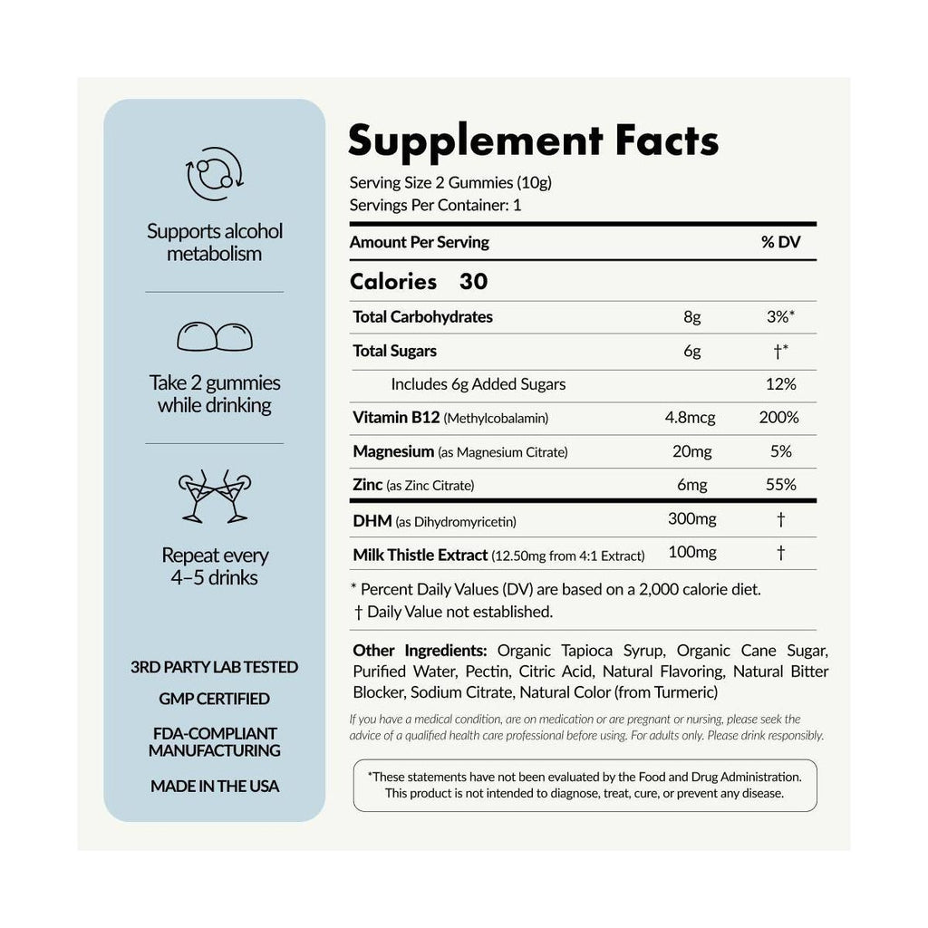 UNDO Pre-Alcohol Gummies 5pk