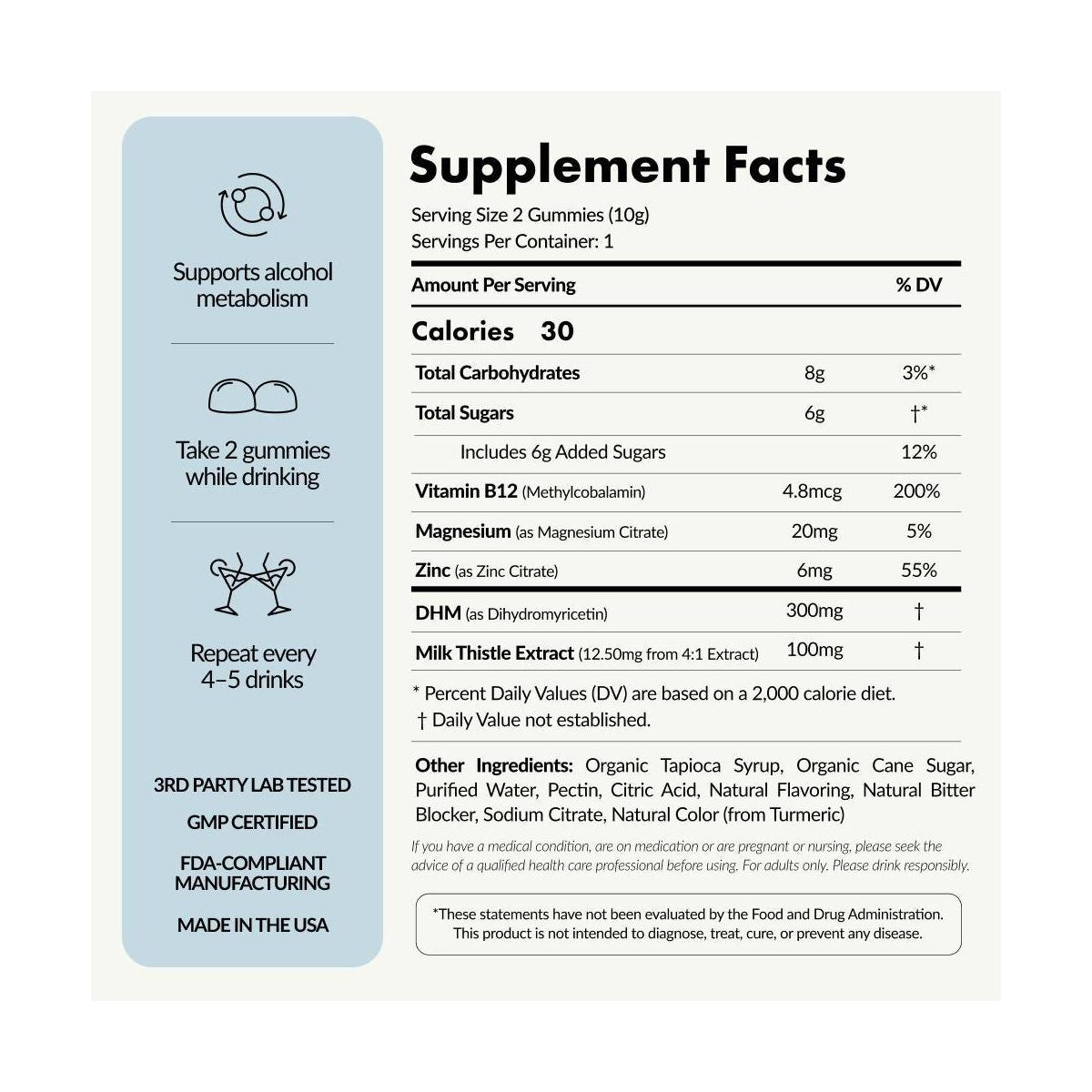 UNDO Pre-Alcohol Gummies 5pk