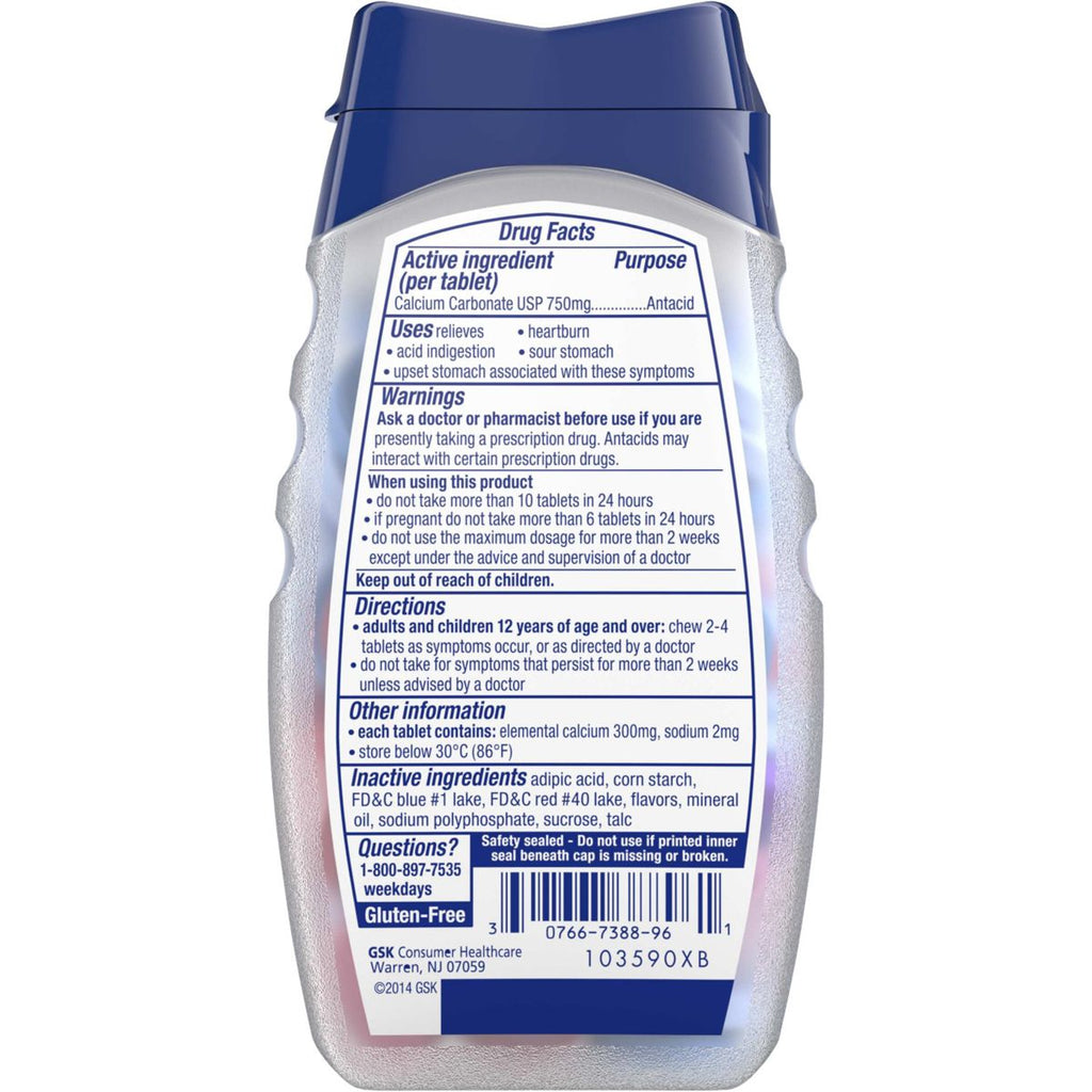 TUMS Extra Strength Antacid Chewable Tablets - Assorted Berries