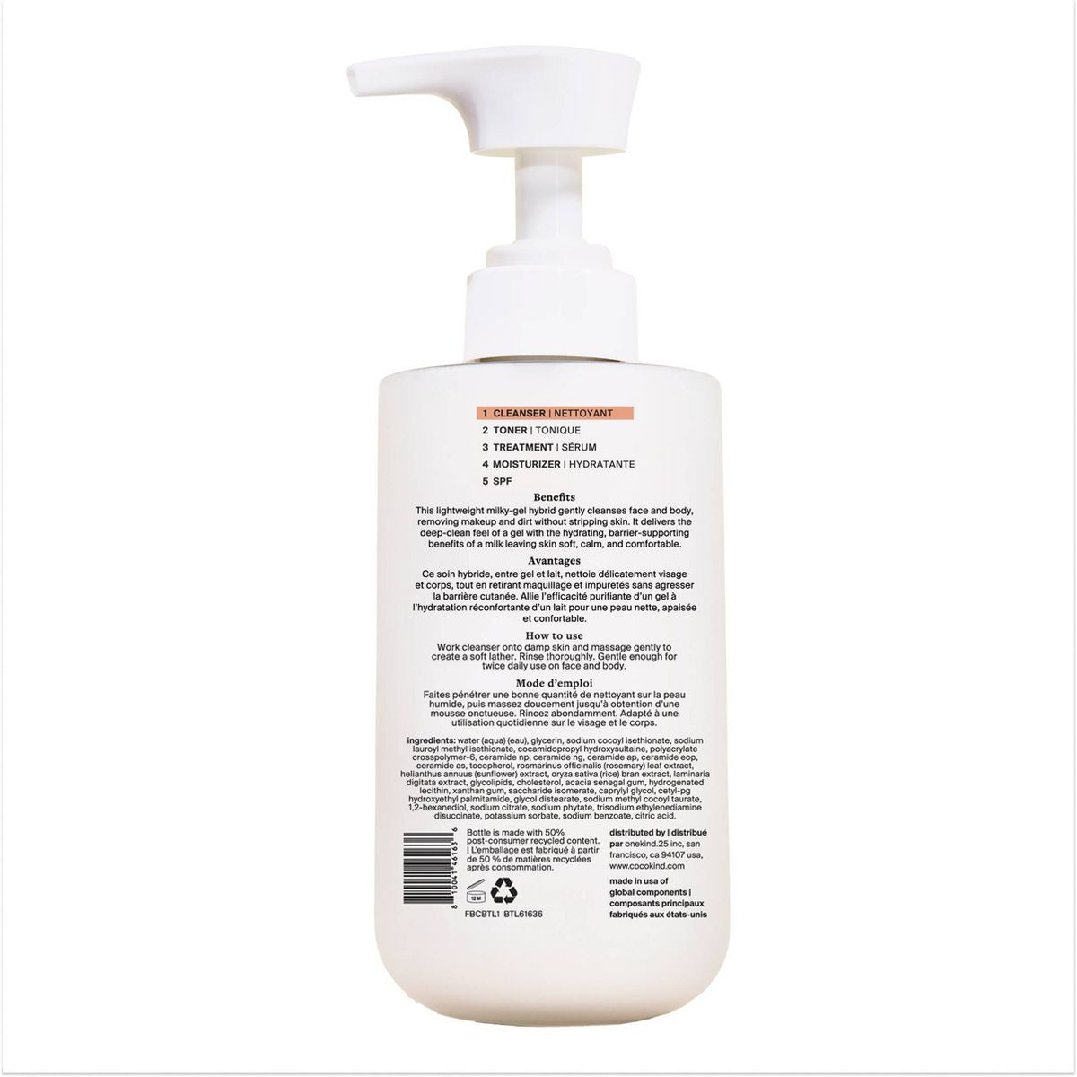 CocoKind Ceramide Milk Face & Body Cleanser