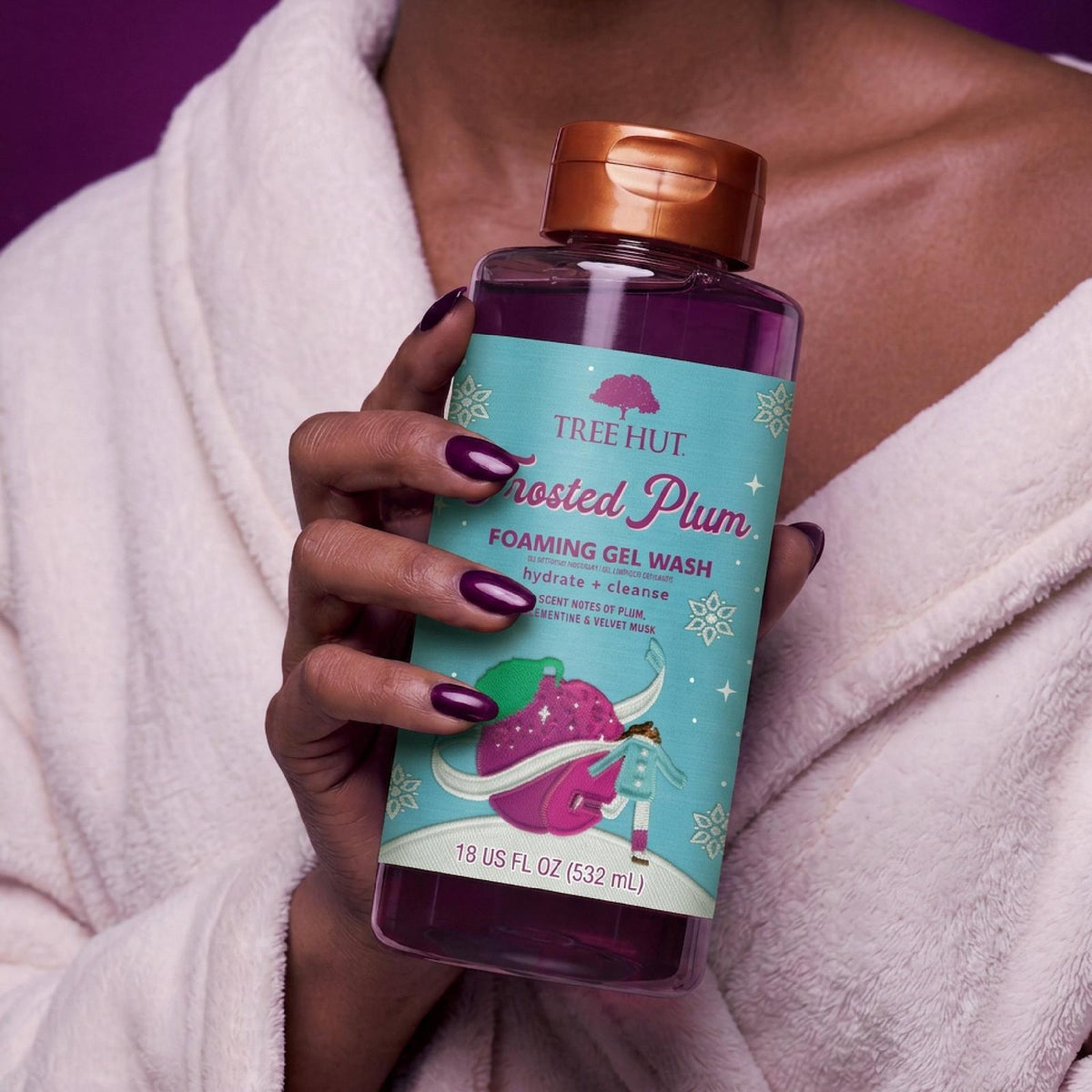 Tree Hut Foaming Gel Wash - Frosted Plum