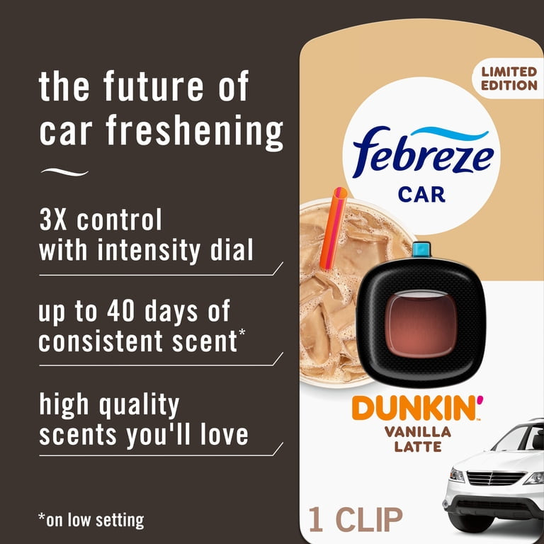 Febreze X Dunkin Car Air Freshener - Vanilla Latte