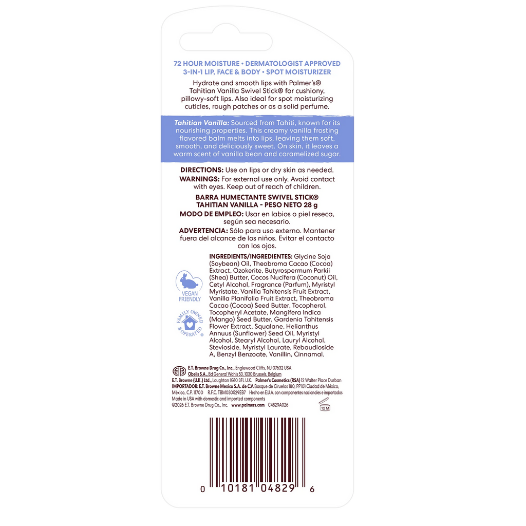 Palmers Tahitian Vanilla Swivel Stick