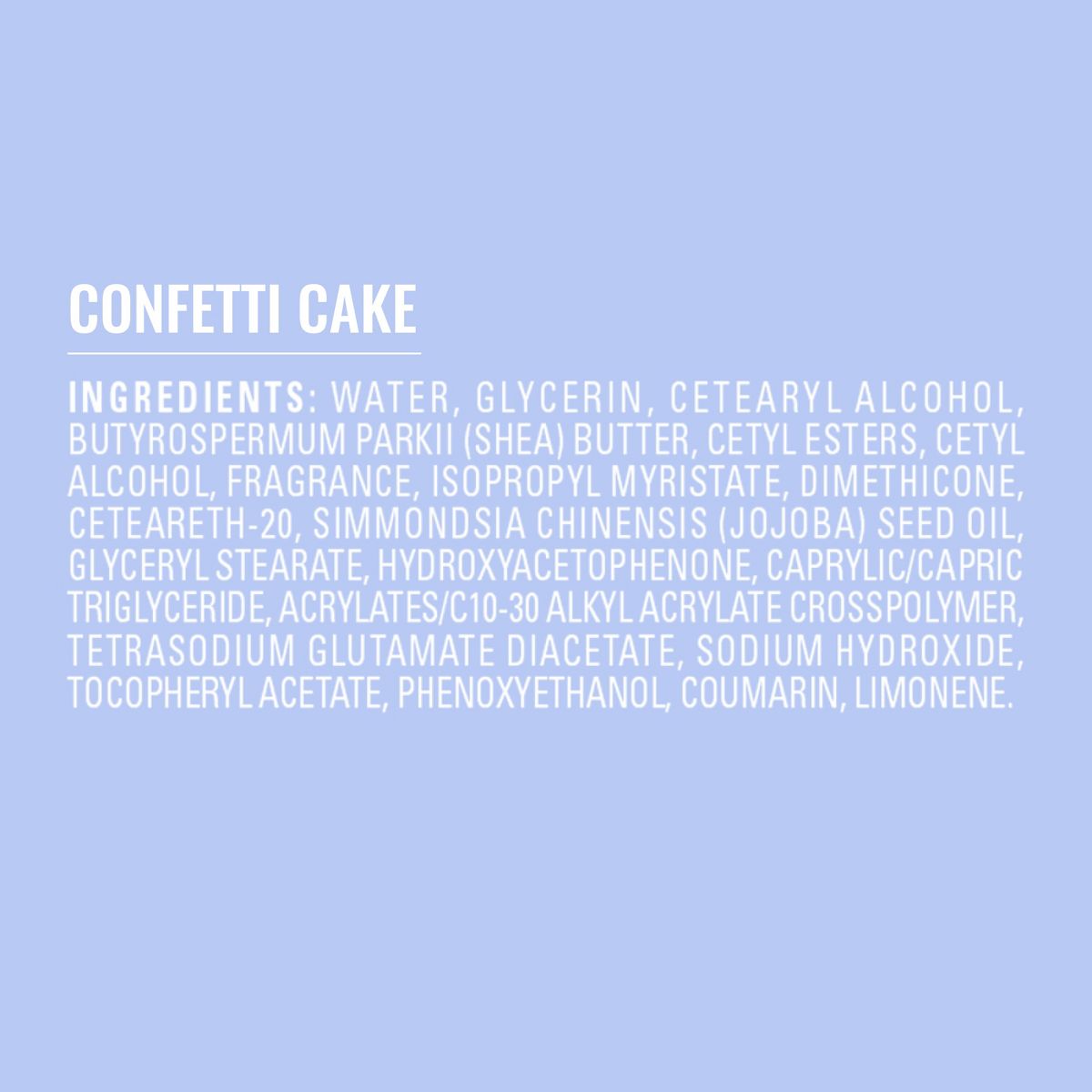 Jergens Shea Fusion Body Lotion - Confetti Cake