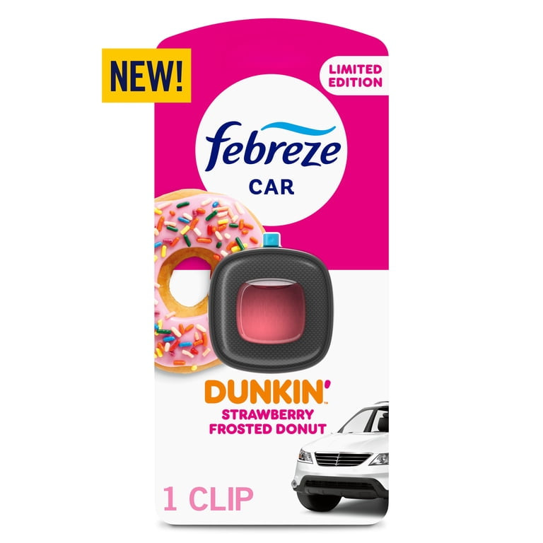 Febreze X Dunkin Car Air Freshener - Strawberry Frosted Donut