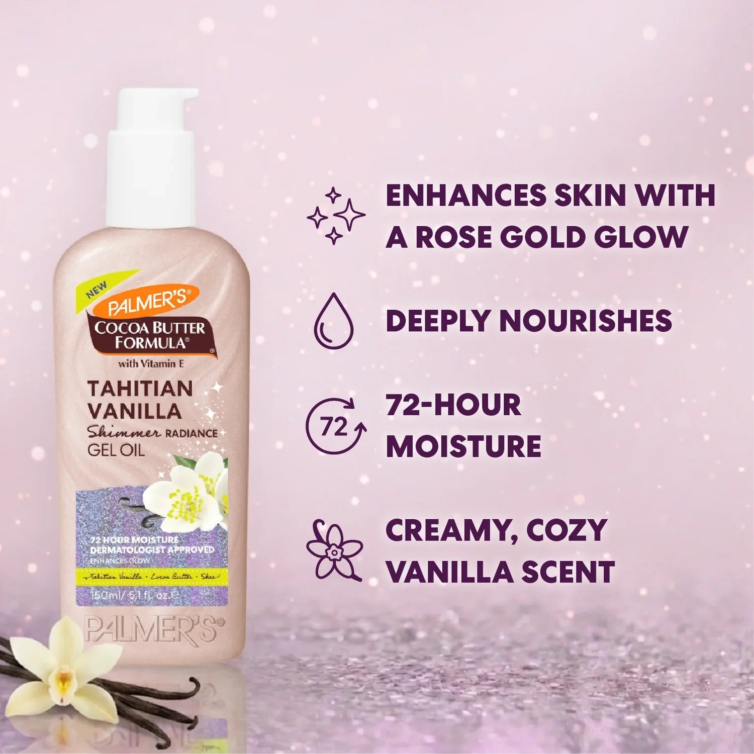 Palmers Shimmer Gel - Tahitian Vanilla