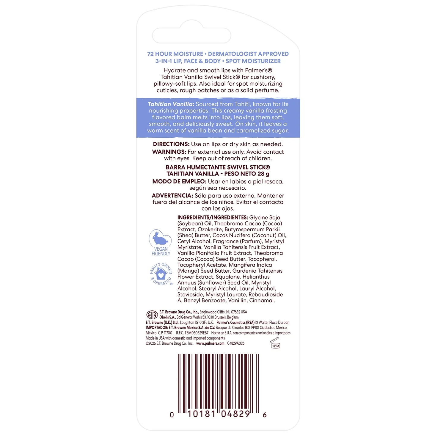 Palmers Swivel Stick - Tahitian Vanilla