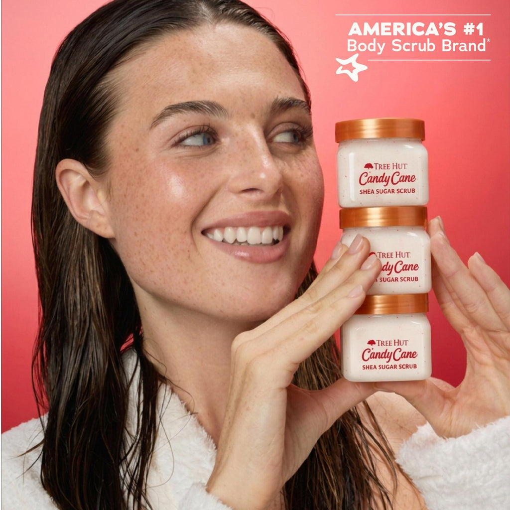 Tree Hut Shea Scrub - Candy Cane Mini